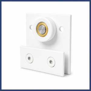 1122S - ROLDANA/CARRINHO SIMPLES (2 FUROS) PARA 1030 (PORTAS 30KG)