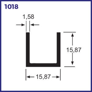 1018 - PERFIL LATERAL PARA BOX 16X16MM
