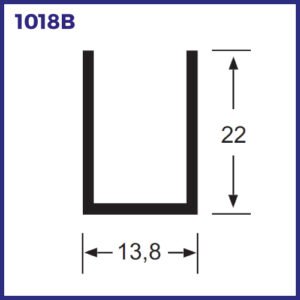 1018B - PERFIL LATERAL PARA BOX 12X20MM