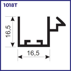 1018T - PERFIL TIPO U COM ENGATE PARA 1571