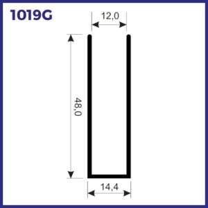 1019G - PERFIL LATERAL ESPECIAL 48X14, 40MM