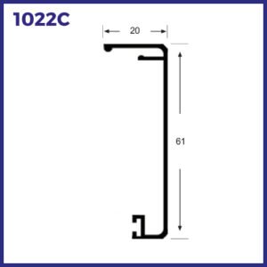 1022C - CAPA PARA TRILHO 1021C 8MM C/ESCOVA