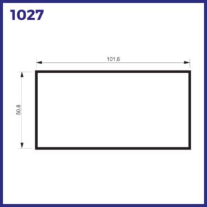 1027 - TUBO RETANGULAR 50X100X1,65MM