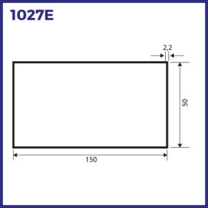 1027E - TUBO RETANGULAR 50X150X2,2MM