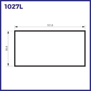 1027L - TUBO RETANGULAR 50X100X1,35MM LEVE