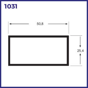 1031 - TUBO RETANGULAR 25X50X1,0MM