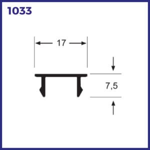 1033 - TAMPA DE ARREMATE PARA PERFIS 1016, 1017 E 1034