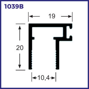1039B - PERFIL DE VEDAÇÃO VERTICAL VIDRO 10MM