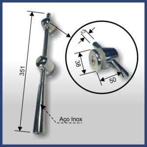 1102N - DOBRADIÇA PIVOTANTE EXCÊNTRICA MODELO NASA INFERIOR PARA 1014