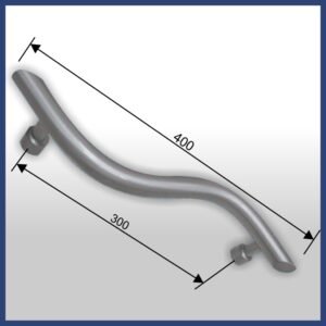 1617 - PUXADOR TUBULAR EM S - Ø 25MM