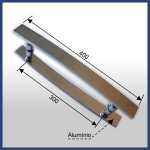 1621A - PUXADOR TIPO ALÇA CHAPA DE ALUMÍNIO 400 X 300 MM