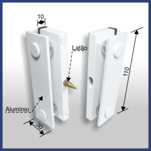1710 - CONJUNTO MÃO-DE-AMIGO DE PORTAS DE CORRER COM 1030 PARA TRANSPASSE DE 68MM