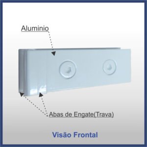 1722F - TRAVA DO VIDRO FIXO PARA CONJUNTO 1722 - TRANSPASSE DE 56MM