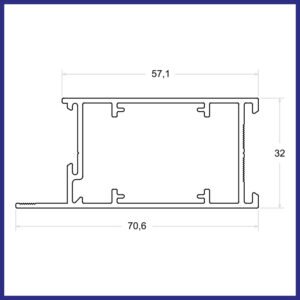 LG-043 - Folha Perimetral Porta de Giro