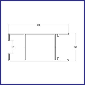 LG-132 - Folha Lateral Vertical - Sem Baguete