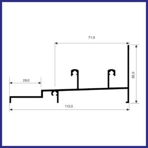 MN-010 - TRILHO INFERIOR - 2 PLANOS
