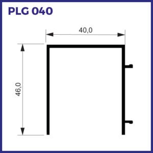 PLG 040 - PERFIL U DE REGULAGEM