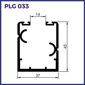PLG 033 - PERFIL TRILHO DUPLO