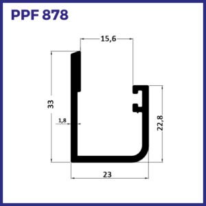 PPF 878 - PERFIL J PARA GUARDA CORPO - NOVO